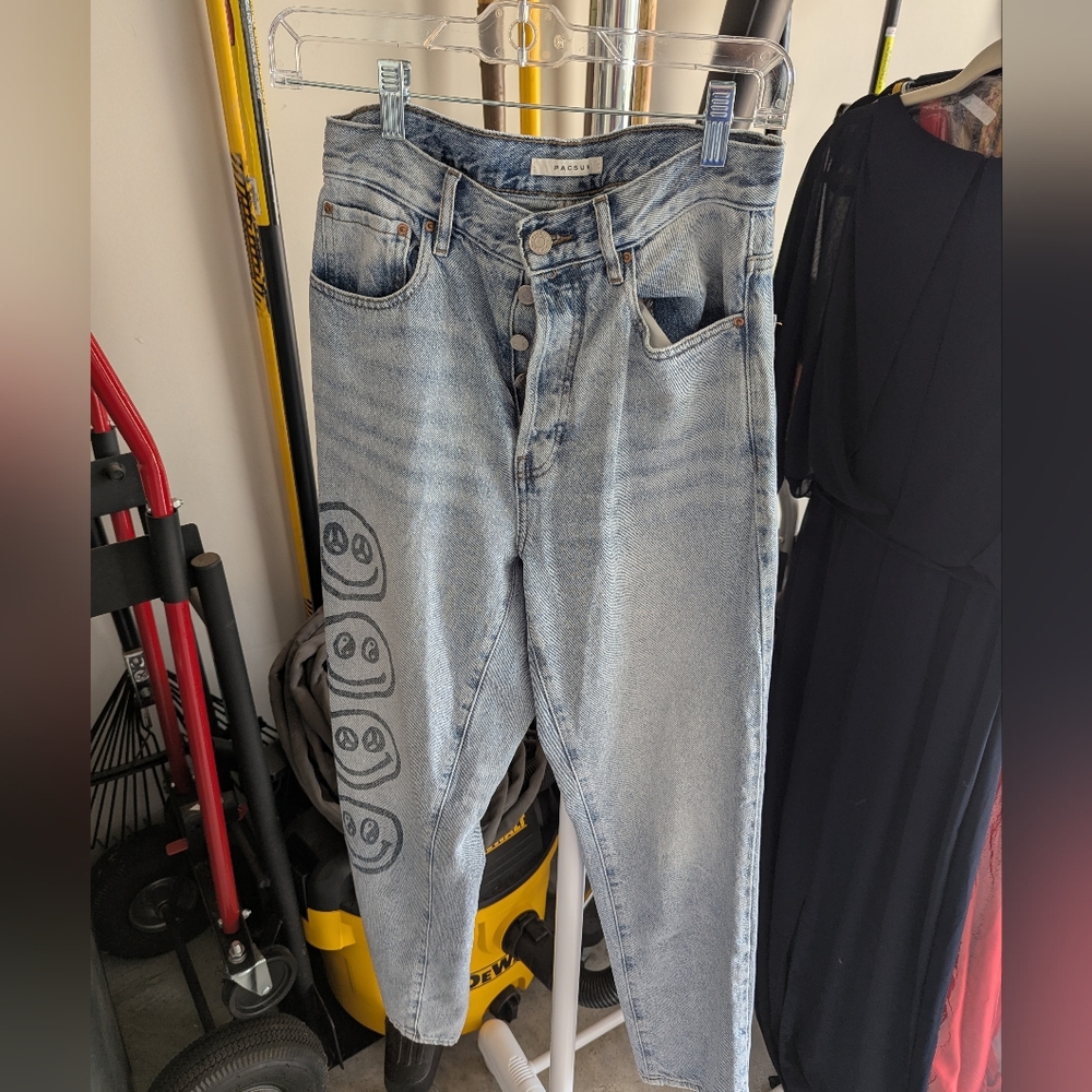 Pac Sun Jeans- Size 26- Smiley Faces